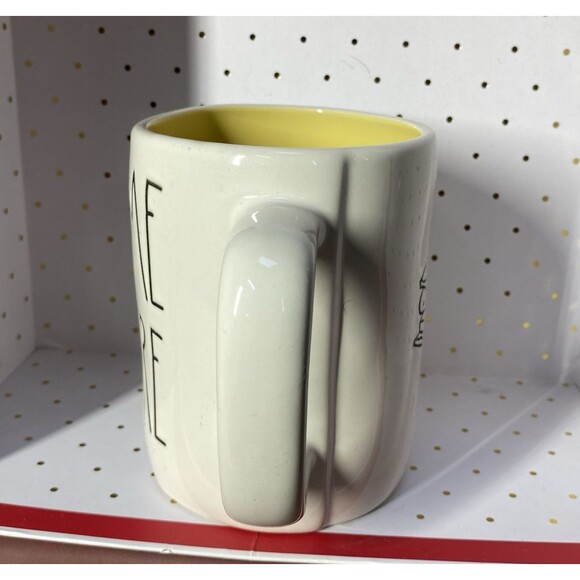 Rae Dunn Artisan Collection GIMME S'MORE Mug White Yellow Double Side Camping - Picture 2 of 8